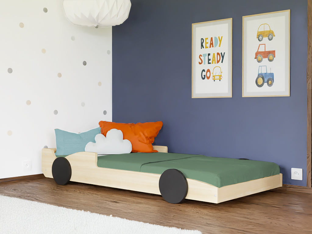 Racer autobed 80x160 cm in de vorm van een formulewagen