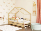 Roos huisbed met opberglade onder het bed