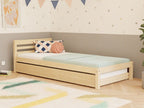 Sem kinderbed met hoofdbord en uitschuifbaar logeerbed