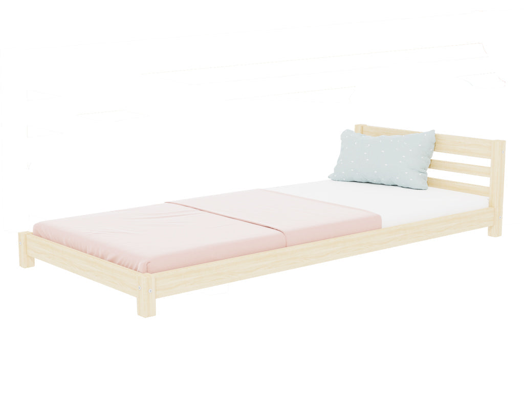 Sem kinderbed laag met hoofdbord in wit