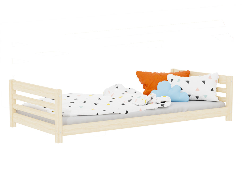 Sem kinderbed met twee hoofdborden, zijaanzicht met lage poten