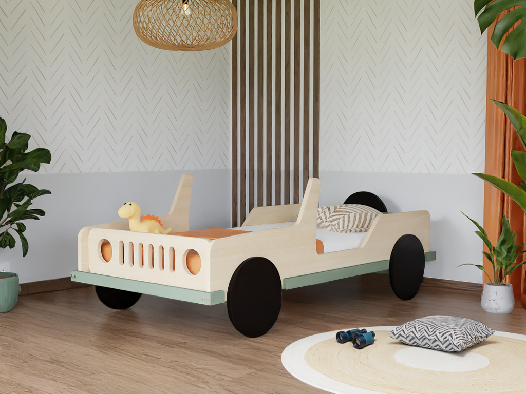 Terra autobed 80x160 cm in de vorm van een terreinwagen