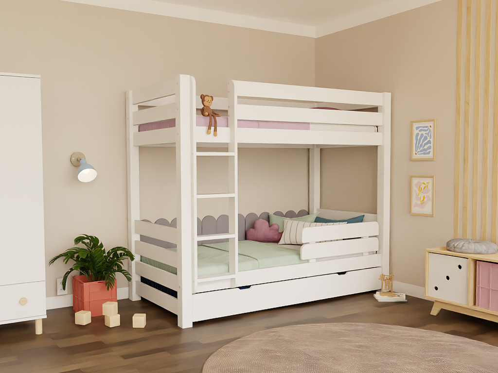 Tobi stapelbed met veiligheidsrand bovenbed
