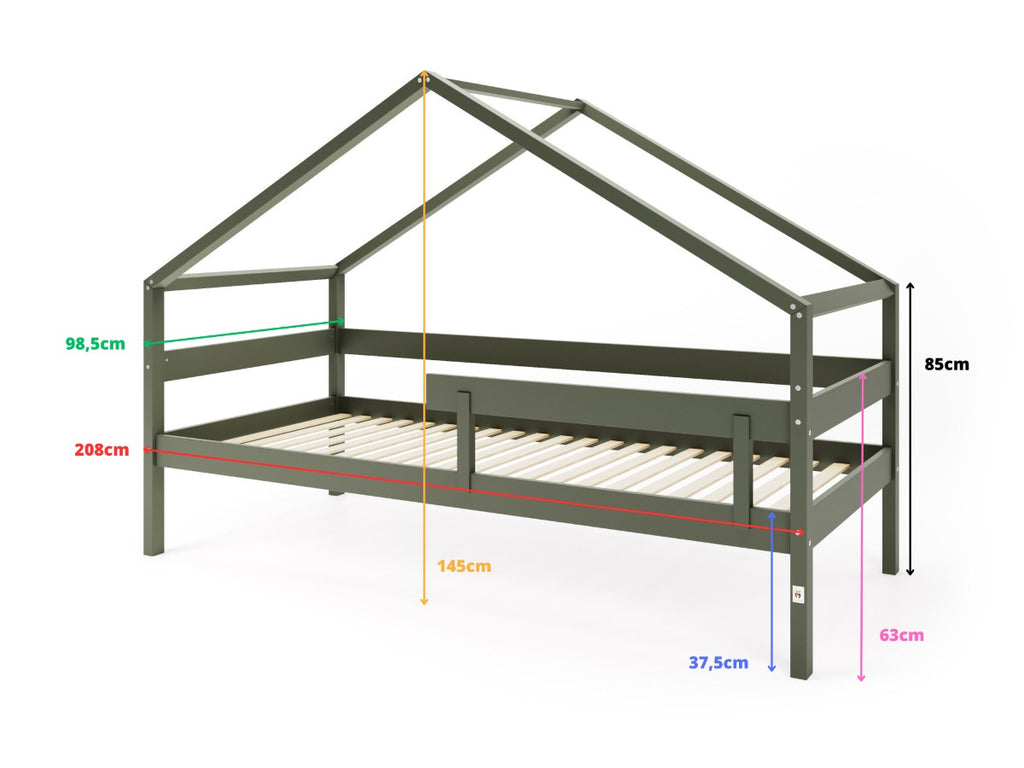 FunnaX Fjell 200 cm huisbed – Groen – aanvullend productbeeld