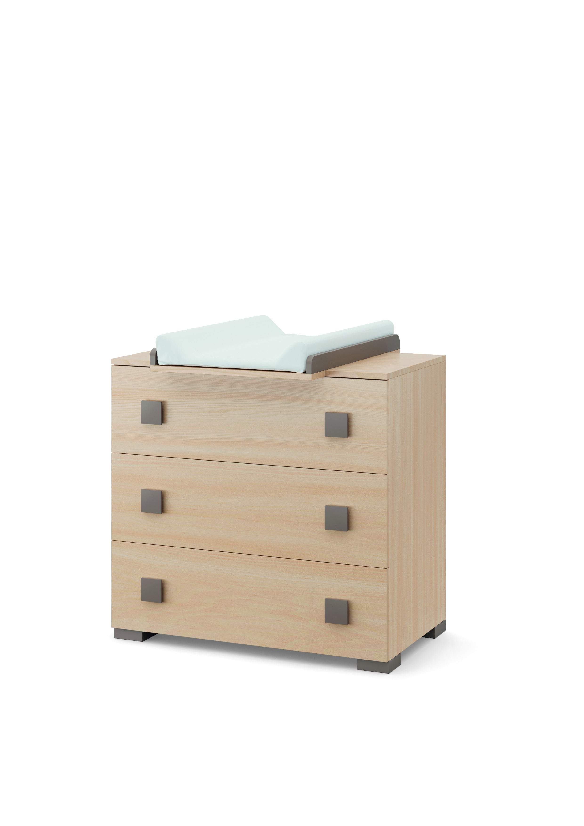 Vera commode met verzorgingskussen in naturel met cacao